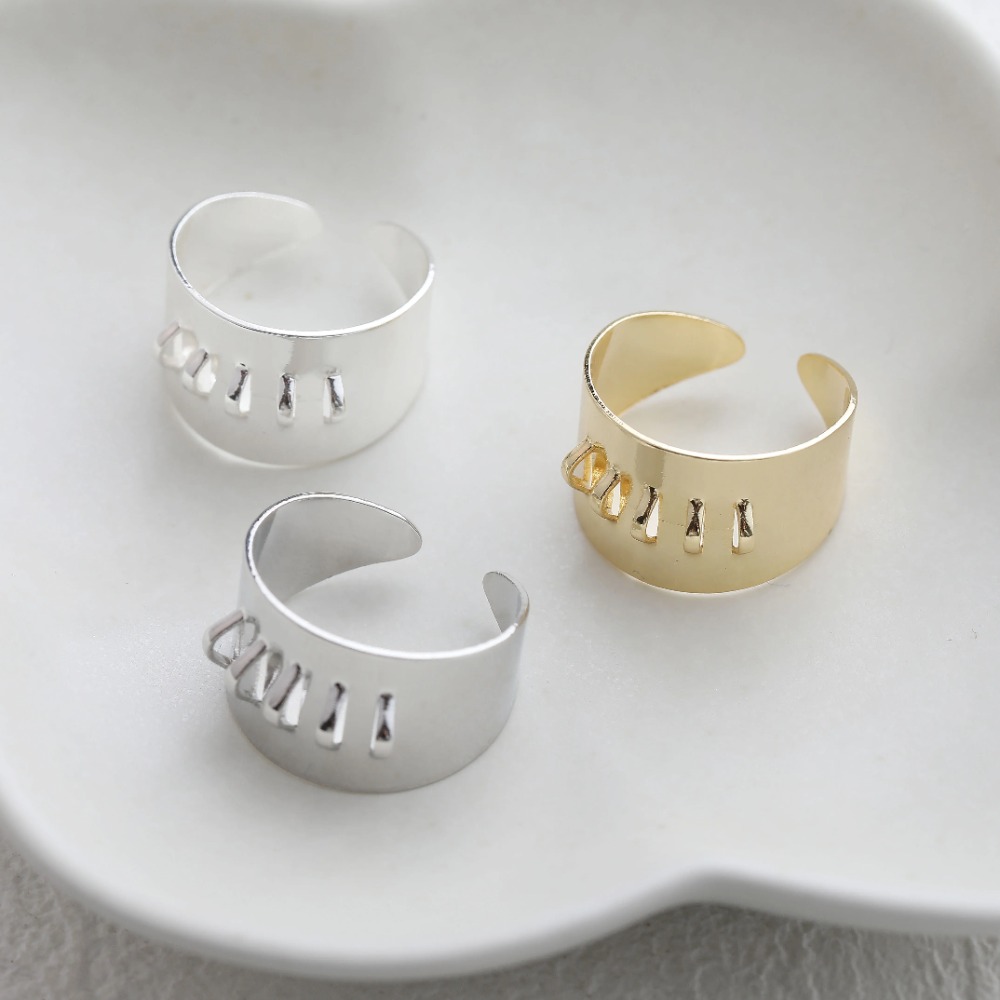4PCS Brass Ring Settings with  - Jewelry Making Soldering Kit ulasan dan harga