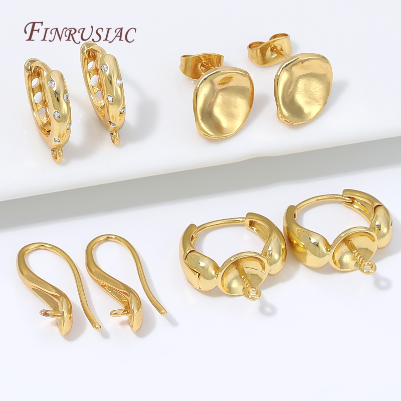 18K Gold Plated Water Drop Hug - Jewelry Making Brass ulasan dan harga