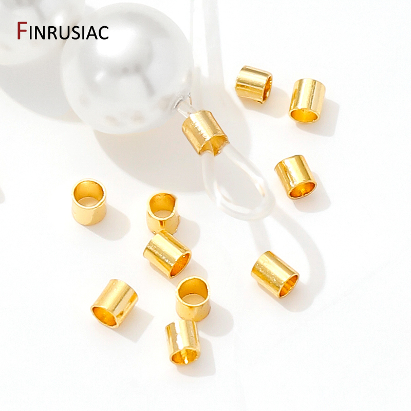 18K Gold Plated Brass Tube Cri - Crimp Bead Tube ulasan dan harga