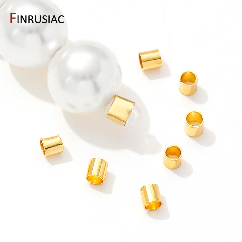 18K Gold Plated Brass Tube Cri - Crimp Bead Tube ulasan dan harga