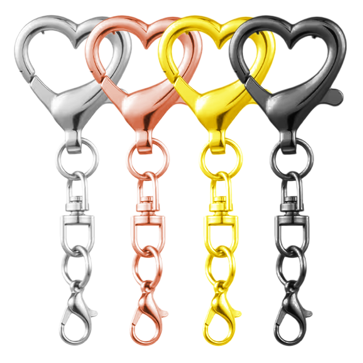 5/15/30Pcs Heart Shaped Swivel - Jewelry Making Material ulasan dan harga