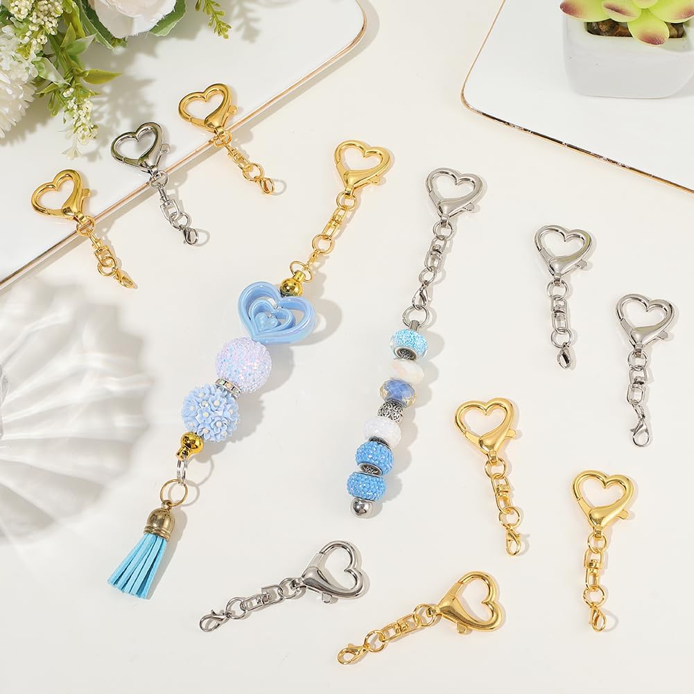 5/15/30Pcs Heart Shaped Swivel - Jewelry Making Material ulasan dan harga