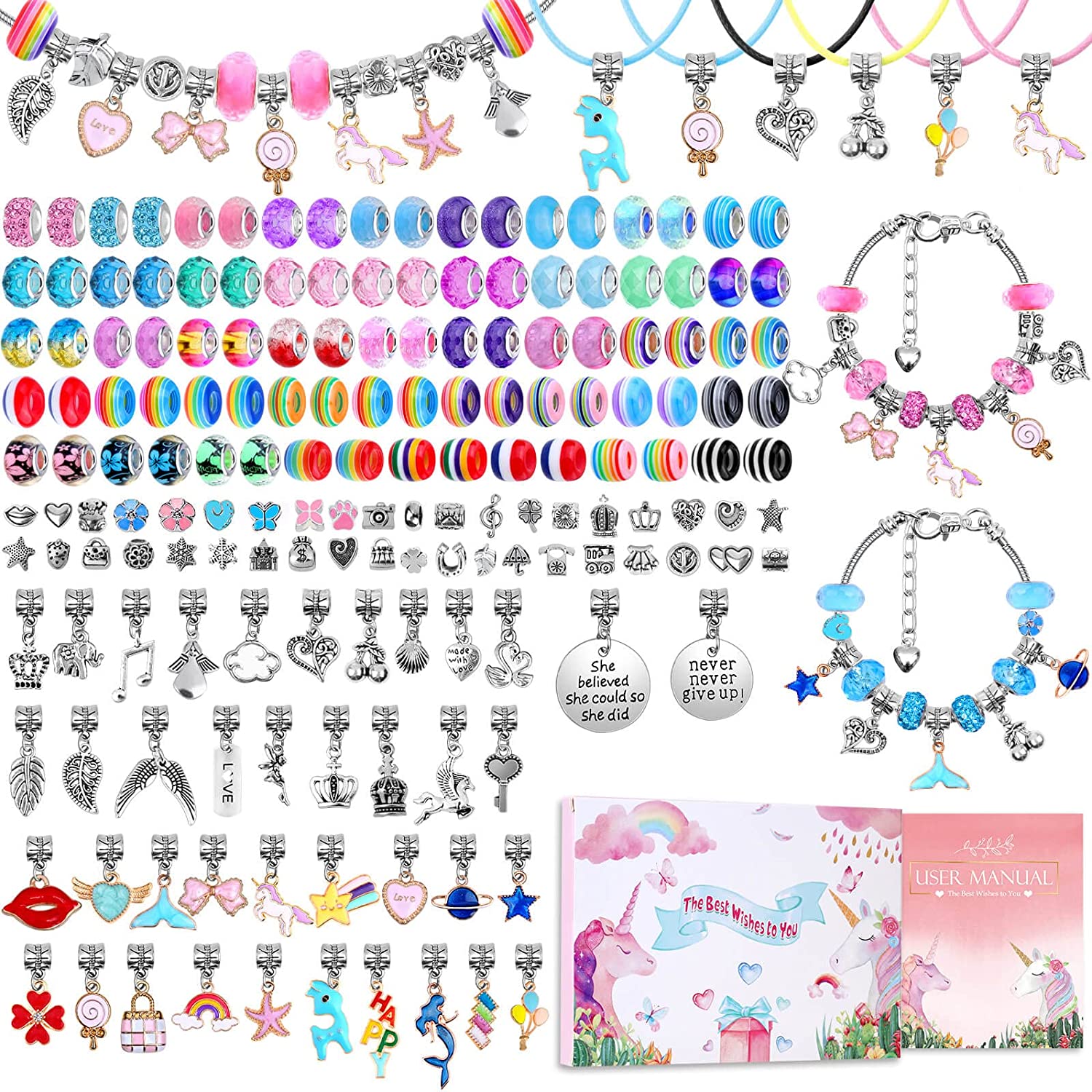 Charm Bracelet Making Kit DIY  - Jewelry Making Kit For Kids ulasan dan harga