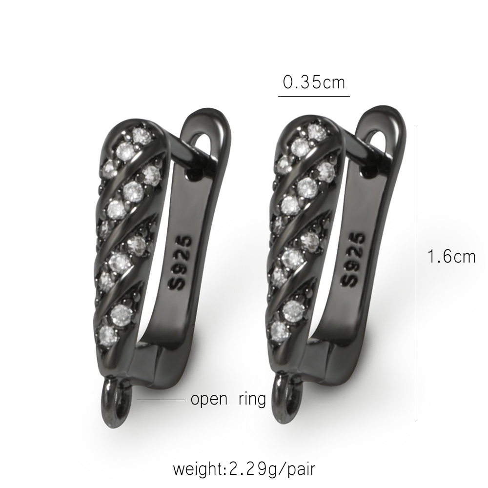 YANASI 1 Pair Gun Black  Brass - Jewelry Making Name ulasan dan harga