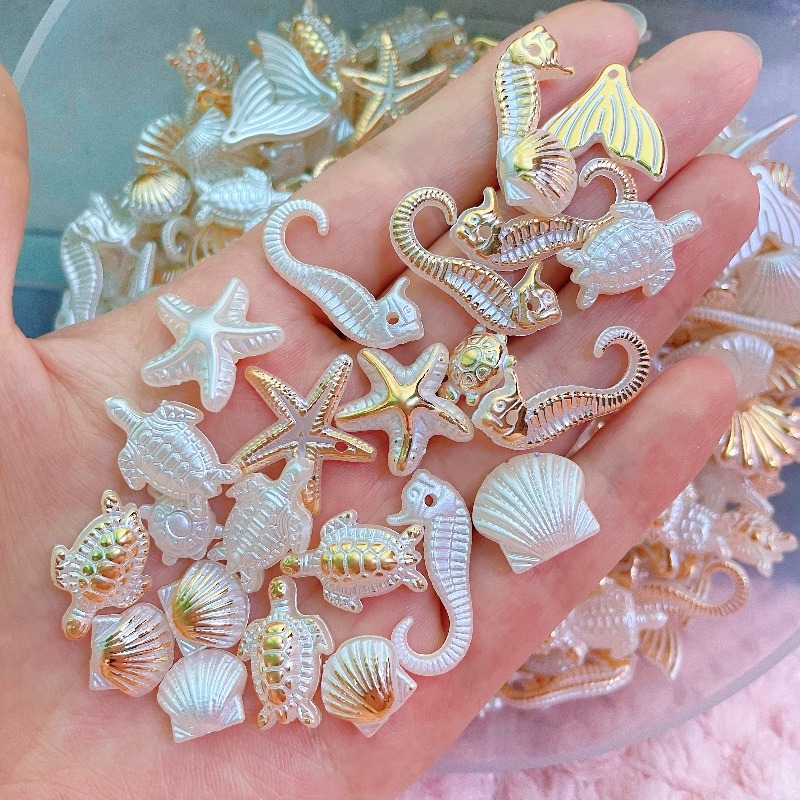 35/50/60Pcs Ocean Animal Acryl - Jewelry Making Soldering Kit ulasan dan harga