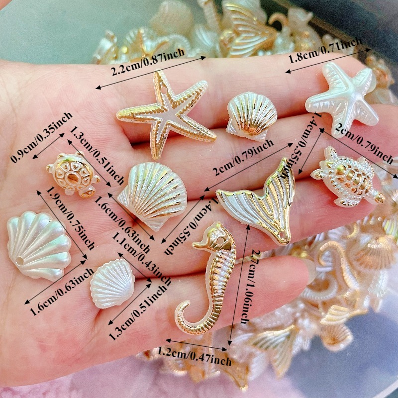 35/50/60Pcs Ocean Animal Acryl - Jewelry Making Soldering Kit ulasan dan harga