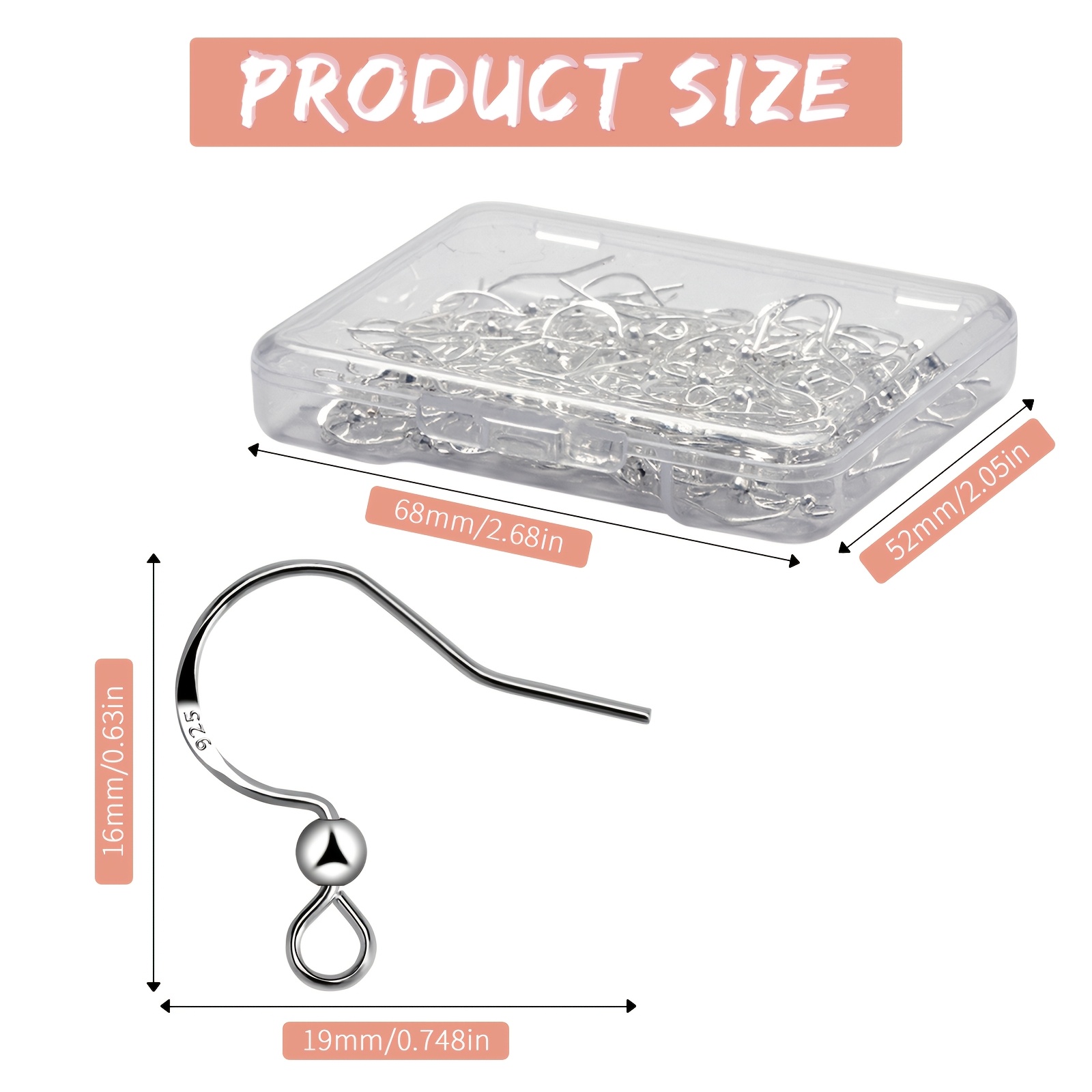 925 Silver Earring Hooks 100 P - Jewelry Making With Copper Wire ulasan dan harga