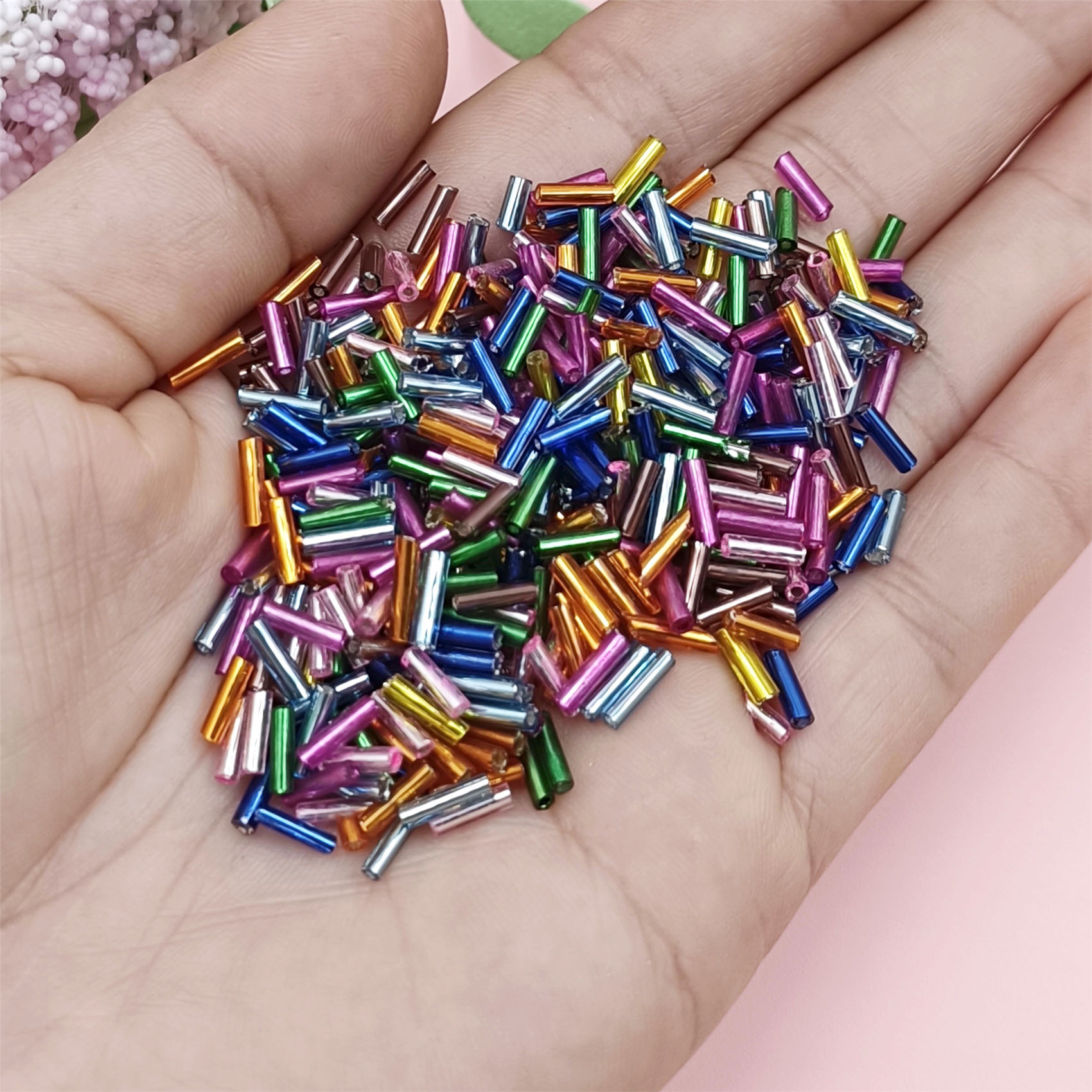 200Pcs 2*7mm Glass Tube Loose  - Crimp Bead Tube ulasan dan harga