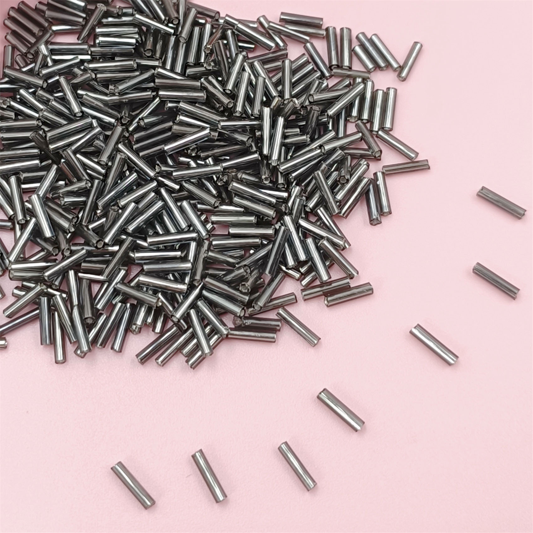 200Pcs 2*7mm Glass Tube Loose  - Crimp Bead Tube ulasan dan harga