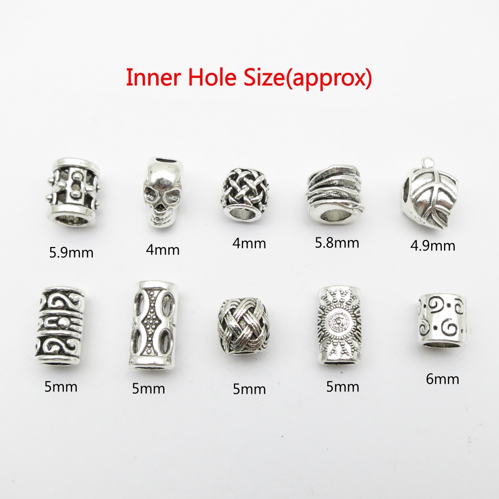 10Pcs/Pack Skull/Leaf DIY bead - Crimp Bead Tube ulasan dan harga