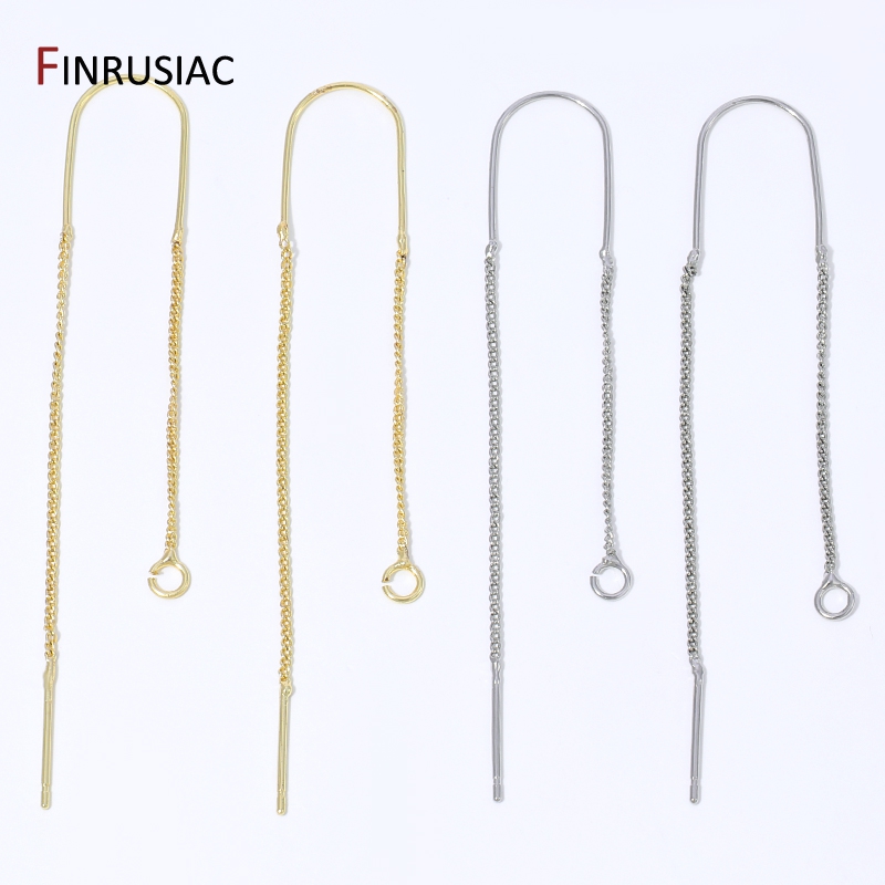 18K Gold Plated Brass Long Tas - Jewelry Making Essentials ulasan dan harga