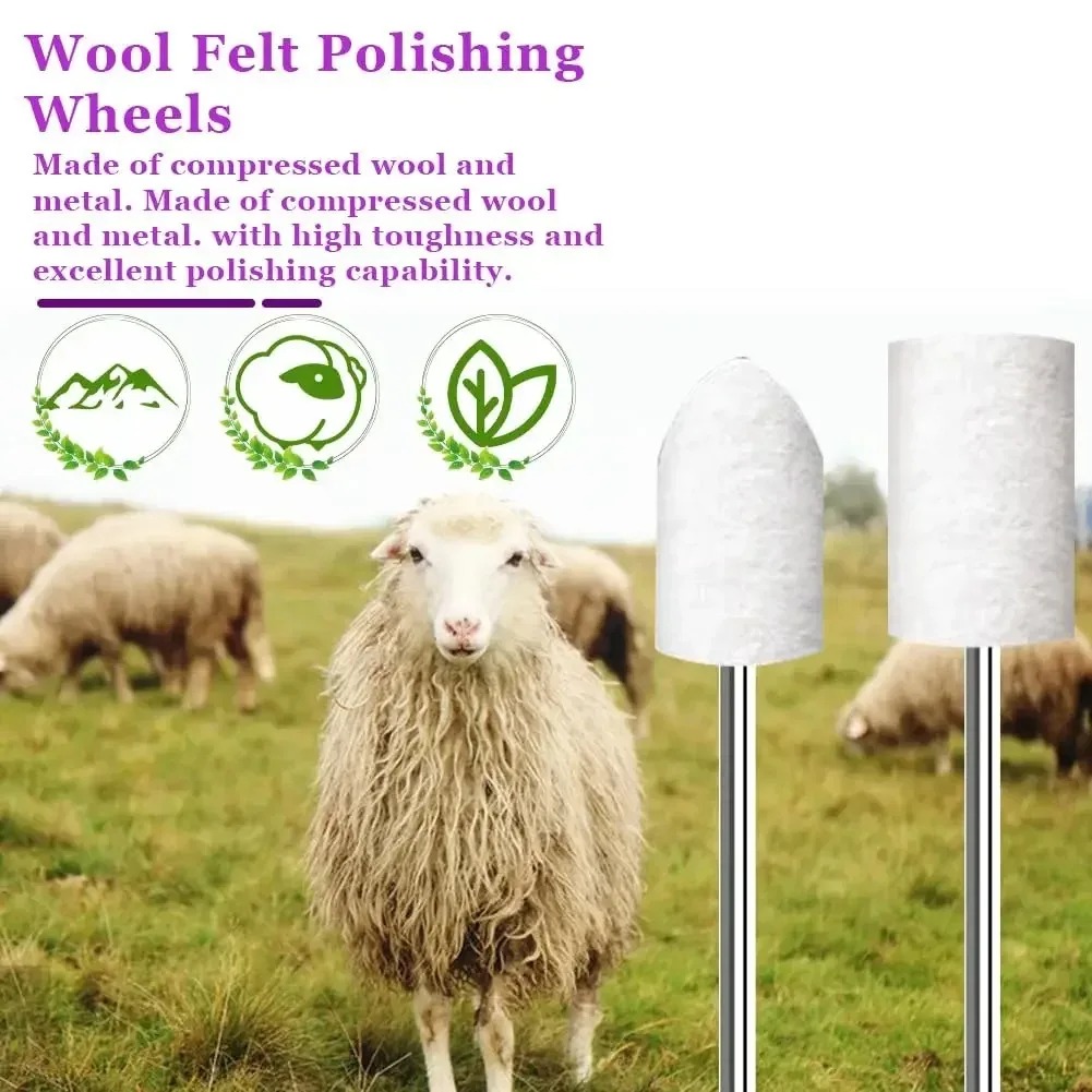 80PCS Wool Felt Buffing Wheel  - Jewelry Making Equipment ulasan dan harga