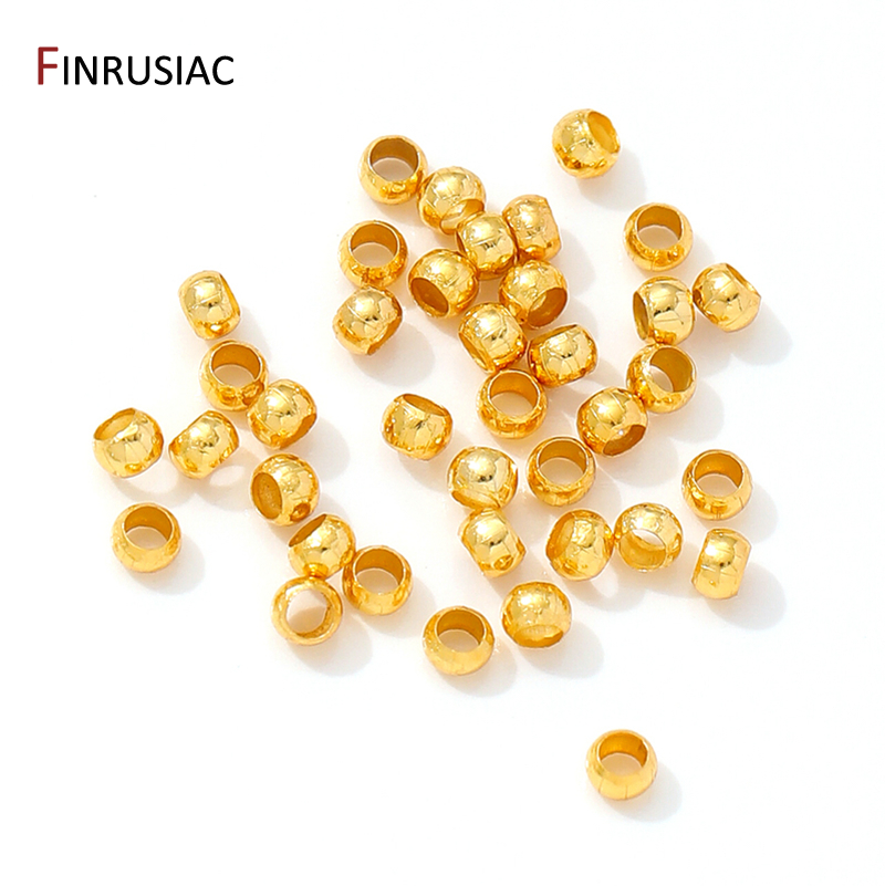 18K Gold Plated Brass Round/Tu - Crimp Bead Tube ulasan dan harga