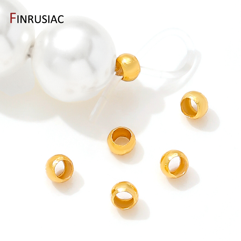 18K Gold Plated Brass Round/Tu - Crimp Bead Tube ulasan dan harga