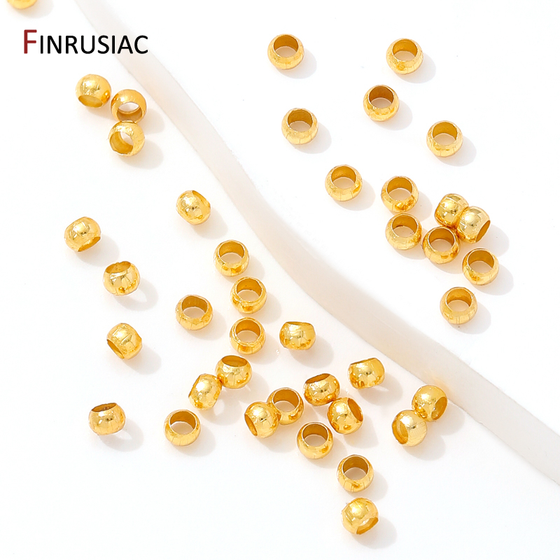 18K Gold Plated Brass Round/Tu - Crimp Bead Tube ulasan dan harga