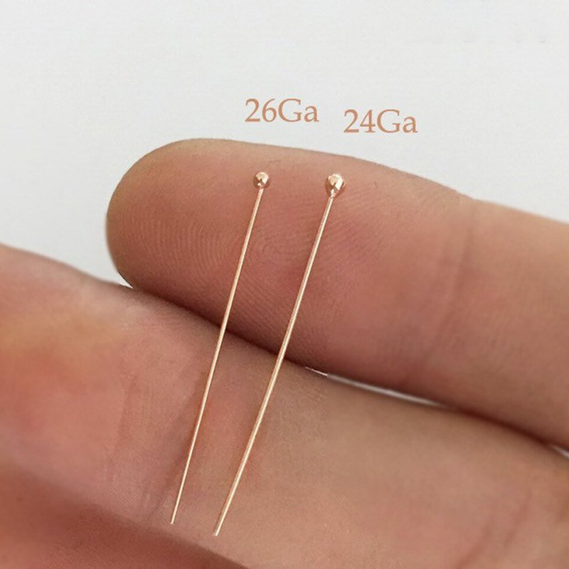 14K Rose Gold Filled Ball Head - Jewelry Making Gold Wire ulasan dan harga