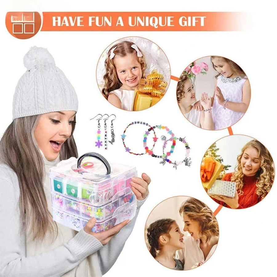 4-Layer Box Bracelet Kit, Bead - Jewelry Making Kit For Kids ulasan dan harga