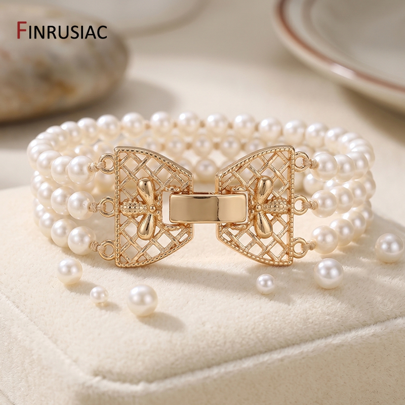 14K Gold Plated Brass 3-Row Pe - Jewelry Making Brass ulasan dan harga
