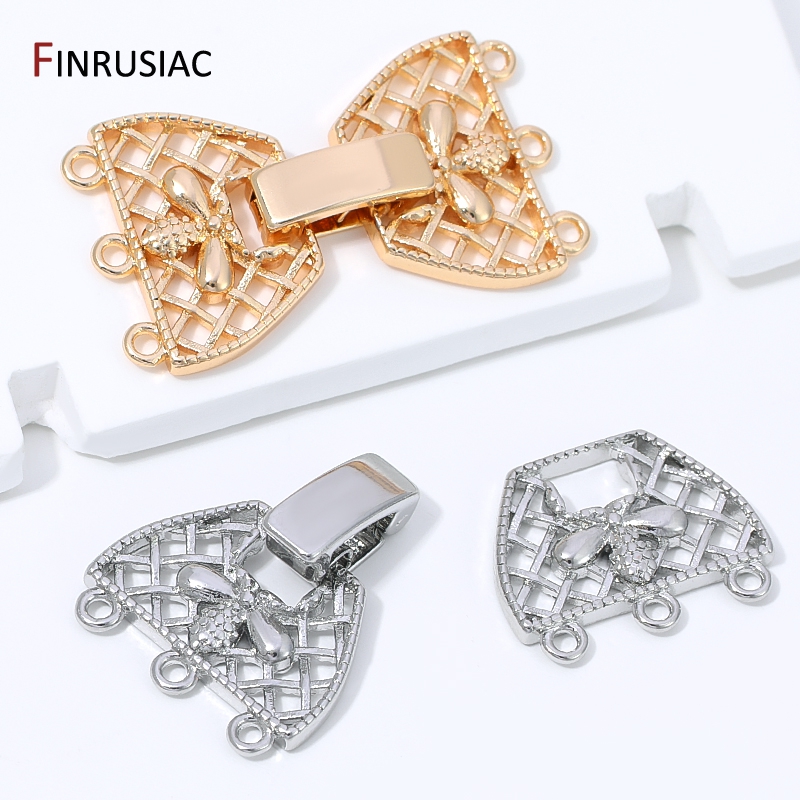 14K Gold Plated Brass 3-Row Pe - Jewelry Making Brass ulasan dan harga