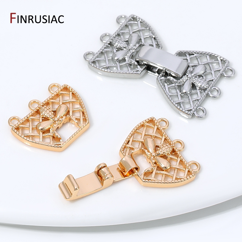 14K Gold Plated Brass 3-Row Pe - Jewelry Making Brass ulasan dan harga