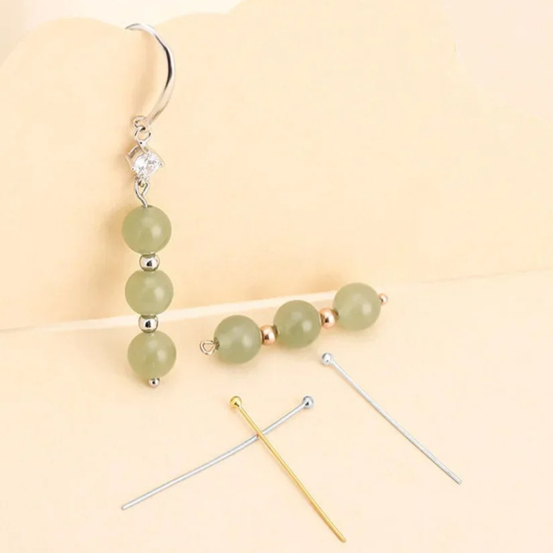 100pcs Stainless Steel Ball Pi - Jewelry Making Gold Wire ulasan dan harga