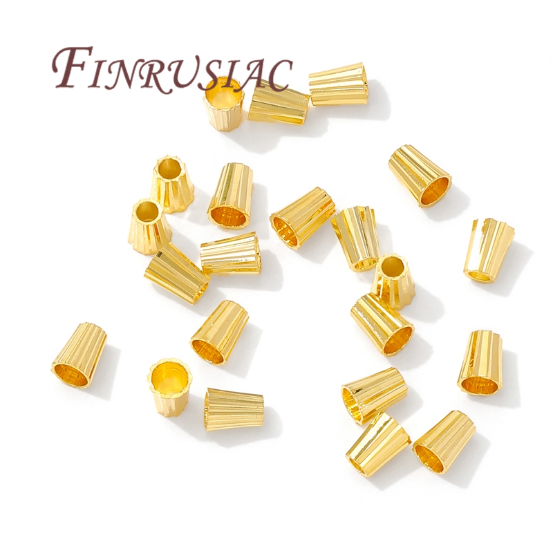 18K Gold Plated Brass Tube Bea - Crimp Bead Tube ulasan dan harga