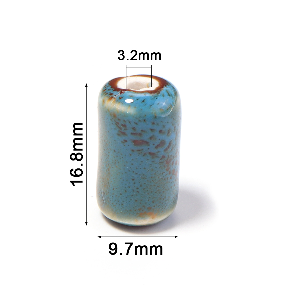 10Pcs Colored Floral Glaze Cer - Crimp Bead Tube ulasan dan harga