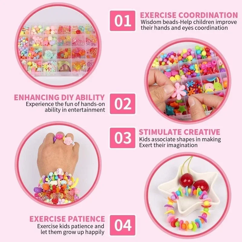 Girls DIY Bead Set Jewelry Mak - Jewelry Making Kit For Kids ulasan dan harga